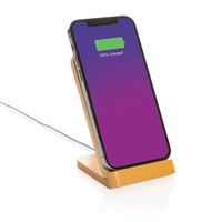 BASE IN BAMBU CON RICARICA WIRELESS 5W